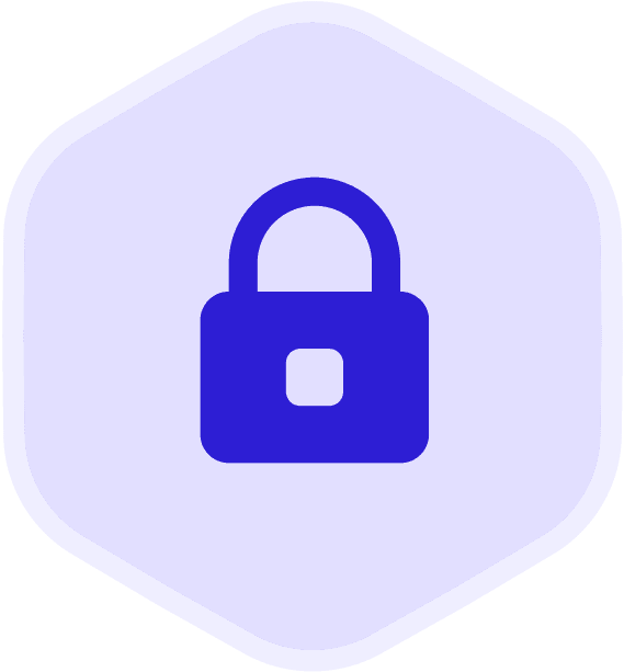 Blaues Icon von verschlossenem Schloss